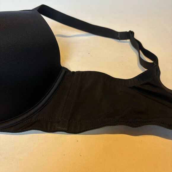 Ambrielle Black Full Figure Plunge Bra with Underwire Padded 38DD - Picture 7 of 8